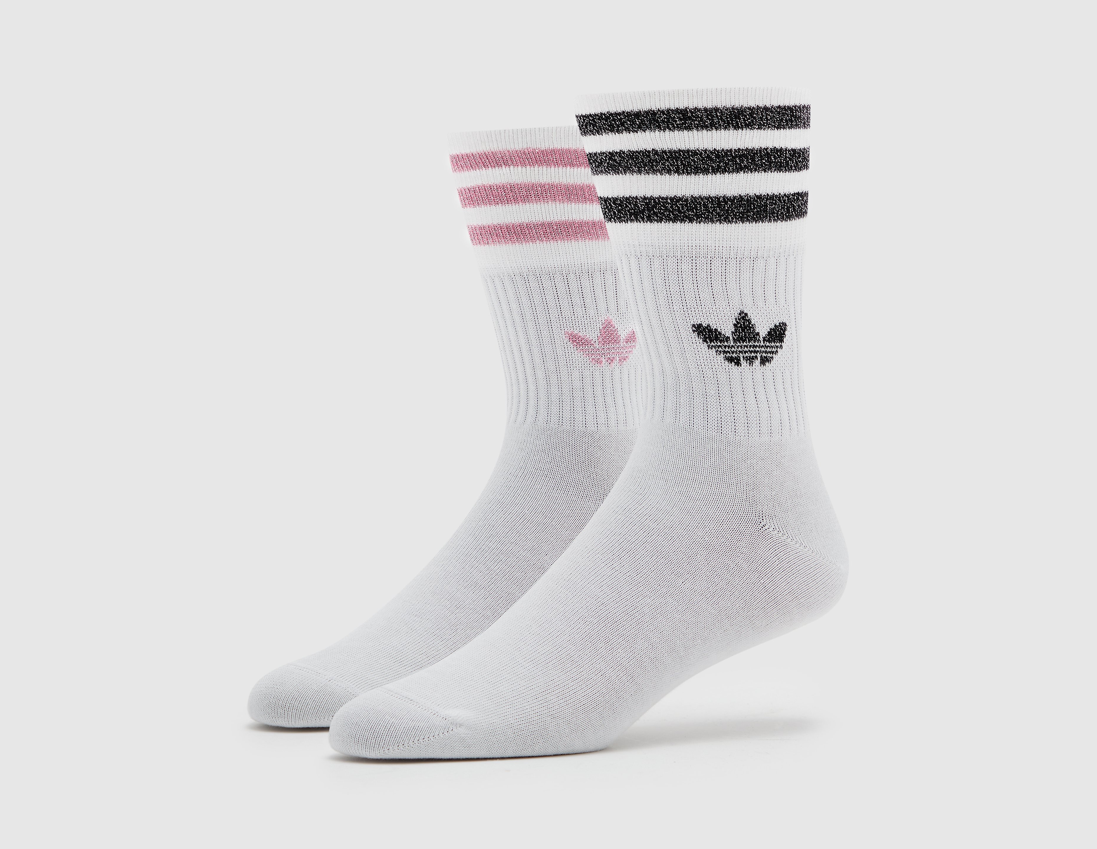 adidas Originals 2-Pack Mid-Cut Glitter Crew Socks