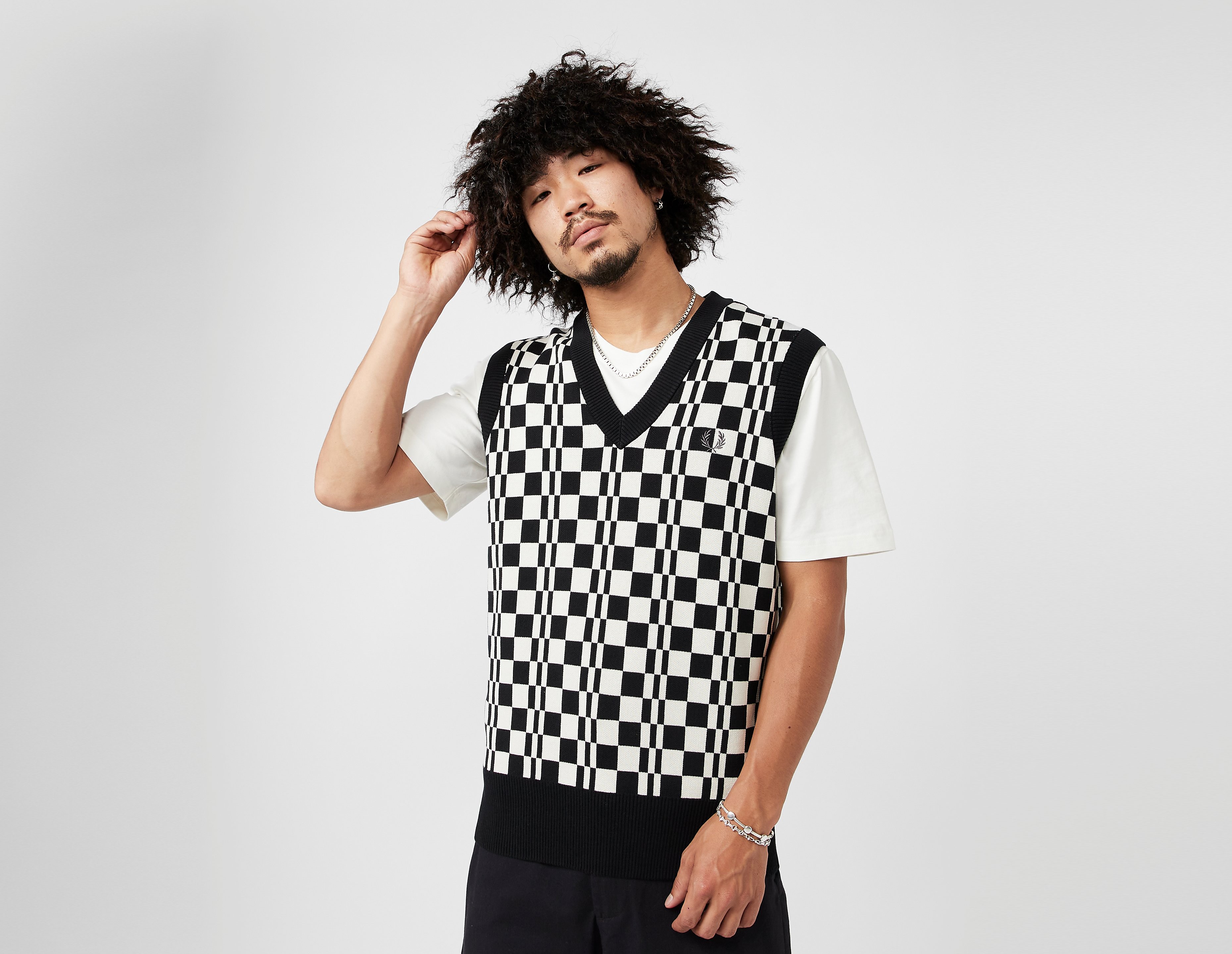 Fred Perry Chequerboard Knit Tank Top