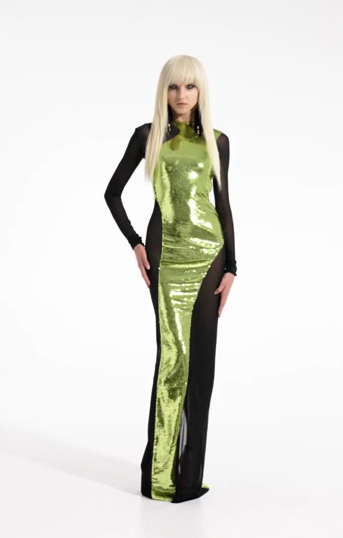 LIQUID SEQUINS EVENING DRESS video thumbnail