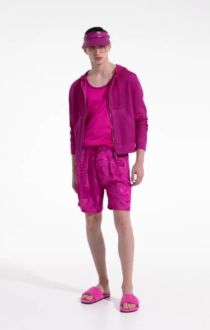 VISCOSE TEXTURED MESH HOODIE video thumbnail