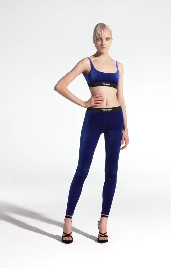 Tom Ford STRETCH VELVET SIGNATURE LEGGINGS 