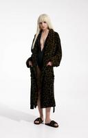 LEOPARD PRINTED TOWELLING COTTON ROBE video thumbnail